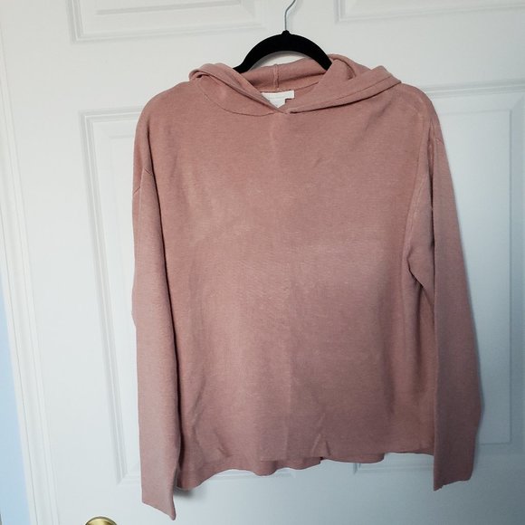 H&M Sweaters - H&M Dusty Pink Long Sleeve Hooded Oversized Pullover Sweater